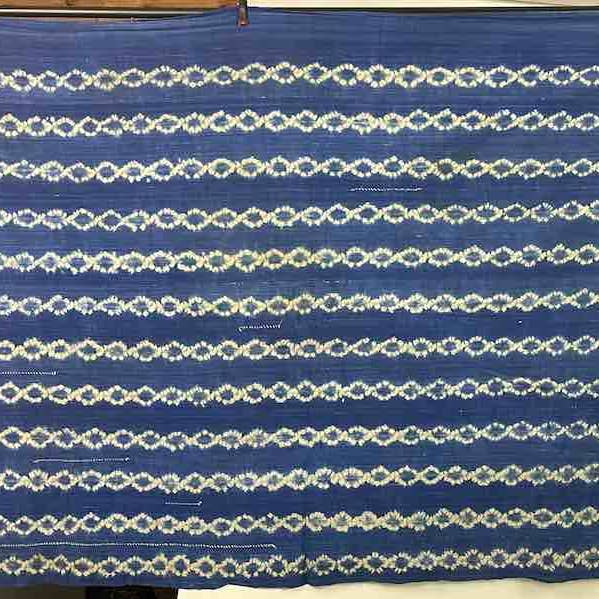 Vintage African Shibori Indigo Mudcloth Tekstil Sjal for engroshandel hos The Niger Bend