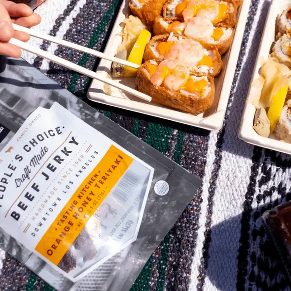 People's Choice Beef Jerky - Wholesale Jerky - Test Kitchen - Orange Honey Teriyaki Beef Jerky 2.0oz3