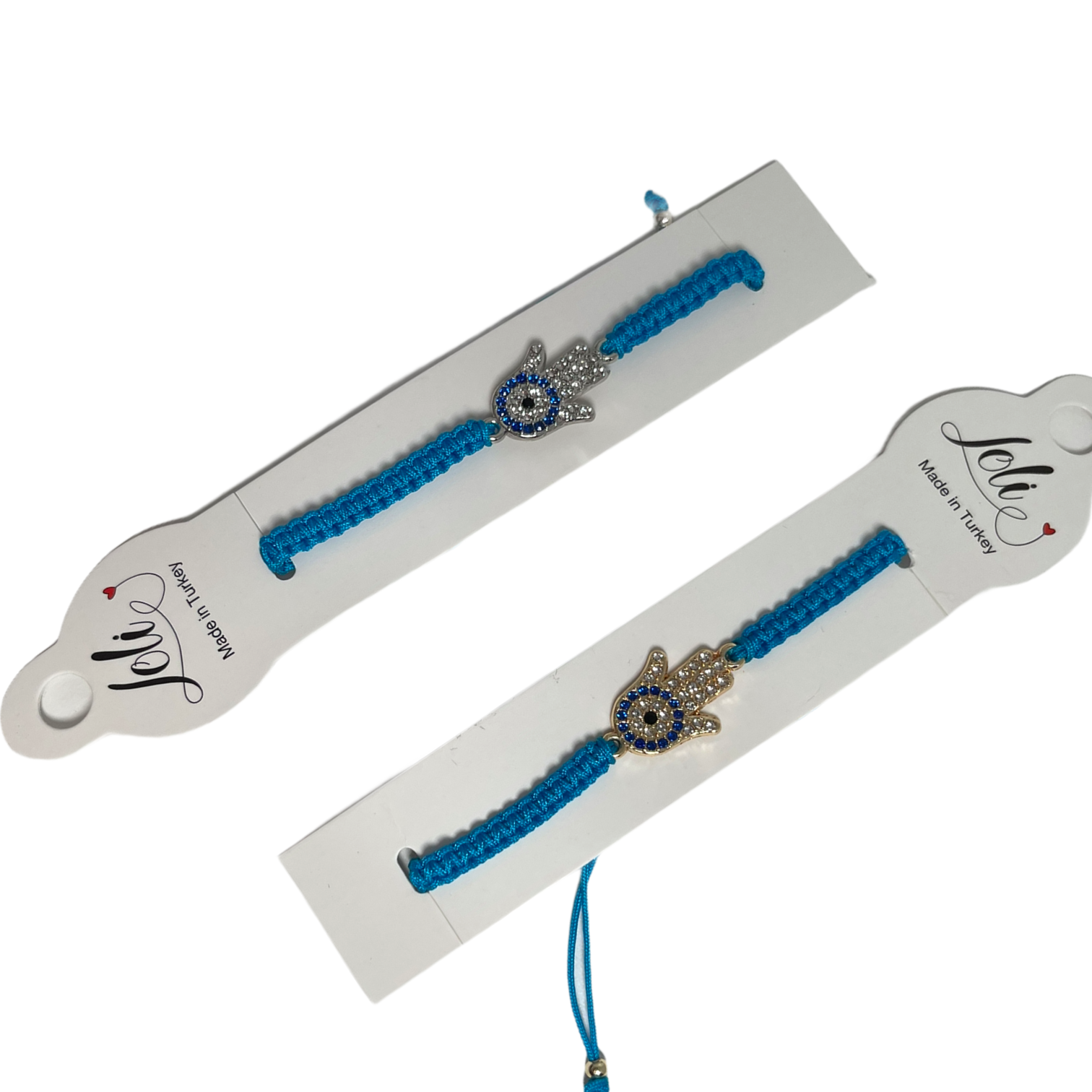 Loli - Vendita all'ingrosso Braccialetto con ciondolo/pendente - Bracciale Macrome Hamsa Mano Malocchio Zirconium5