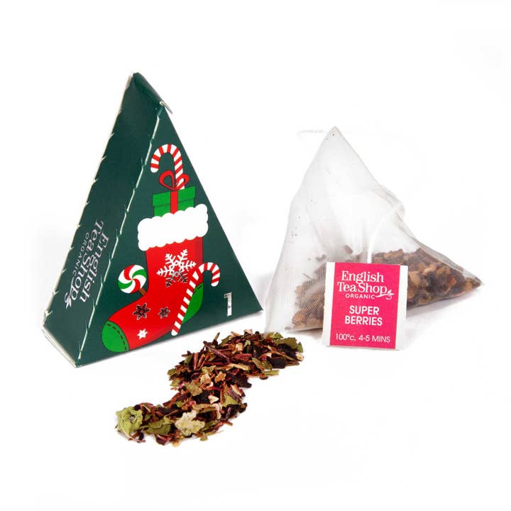 ETS - Calendario de Adviento "Libro de Té", BIO, 24 x Té de Frutas, Té de Hierbas, Té de Navidad en Bolsitas de Pirámide para venta al por mayor de English Tea Shop