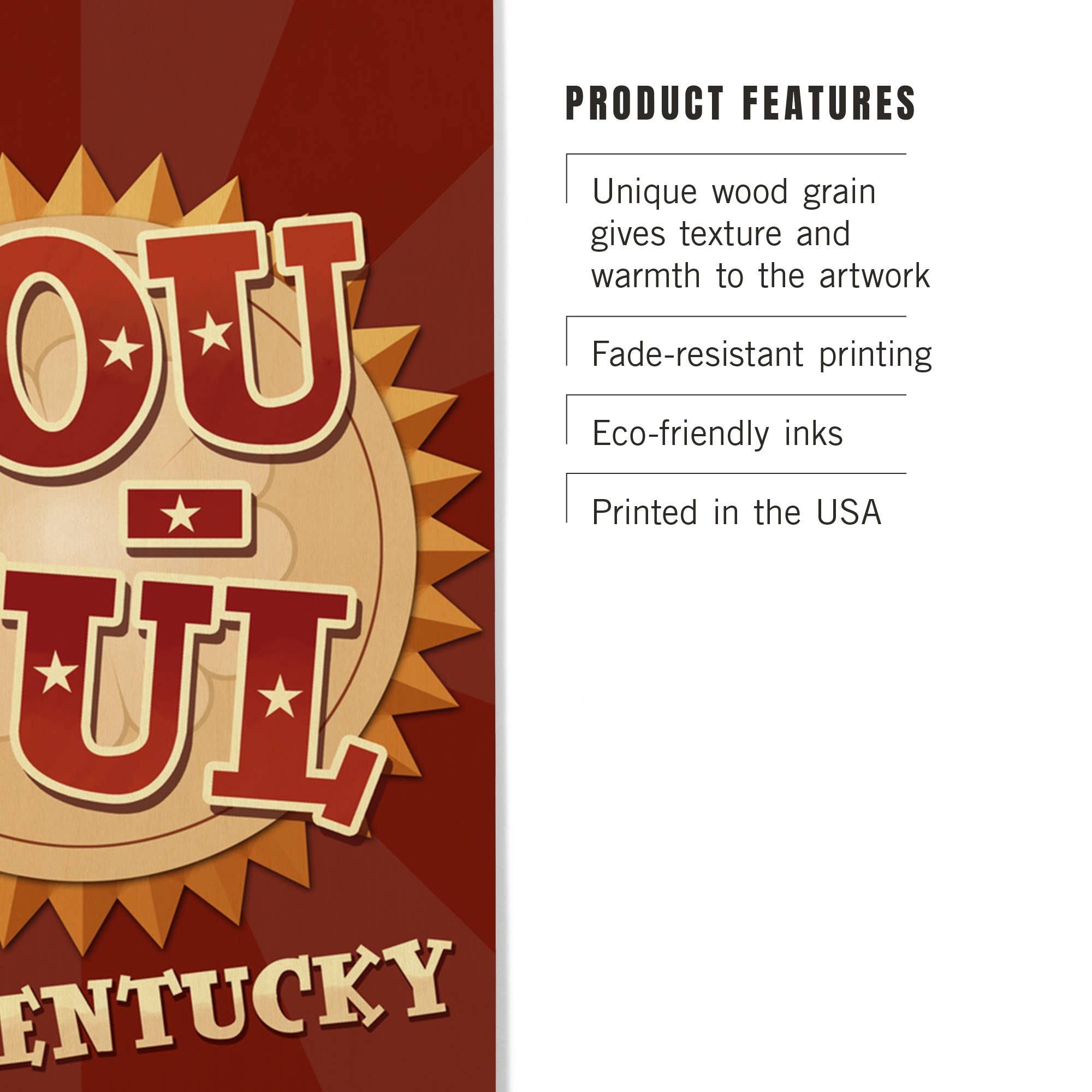 Lantern Press - Wholesale Wood Wall Art - WOOD SIGN ART Louisville, Kentucky, Lou Vul4