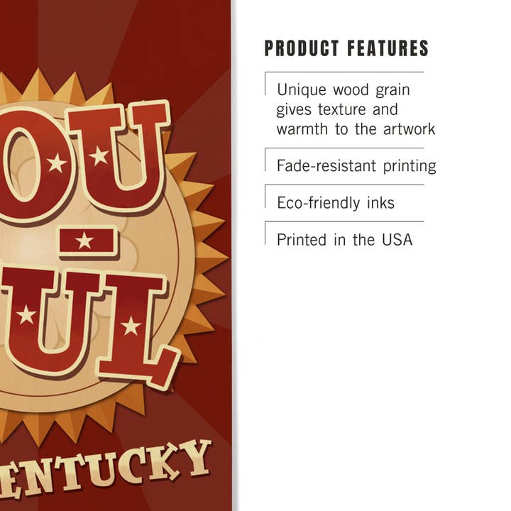 Lantern Press - Wholesale Wood Wall Art - WOOD SIGN ART Louisville, Kentucky, Lou Vul2