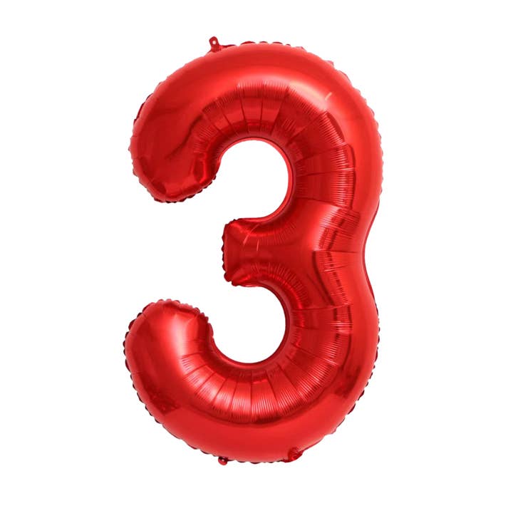 Ellie's Party Supply - Wholesale Balloon - Giant Red Mylar Foil Number Balloons (42 Inches)