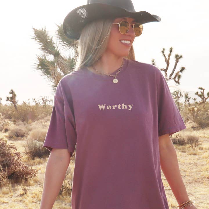 Worthy Christian Graphic Tee - Faith Tee - Fall Tee for wholesale by Wholehearted Motherhood and Co.