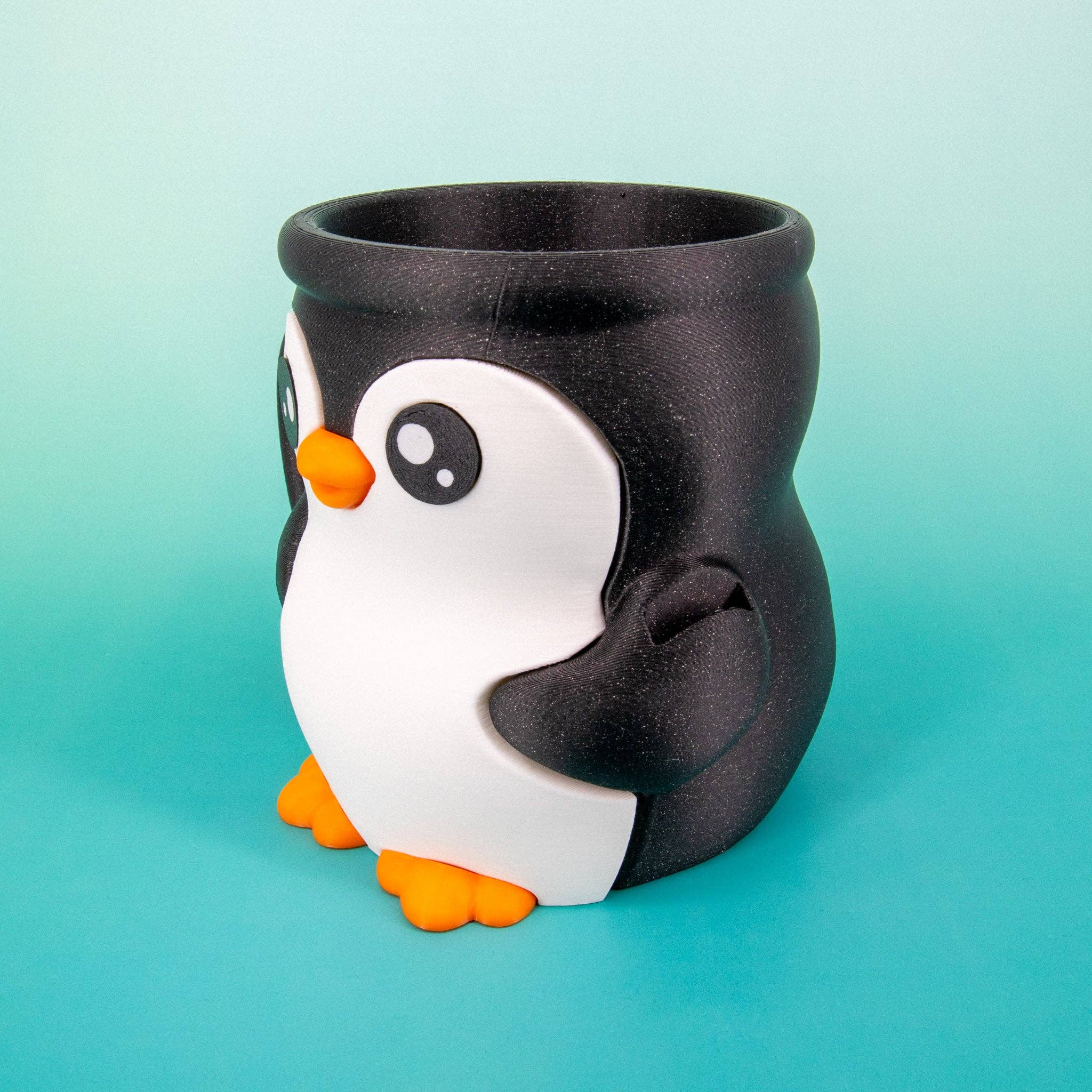 Super Fantastic - Wholesale Drink Huggers & Koozies - Pebbles the Penguin Ice Cream Pint Cozy2