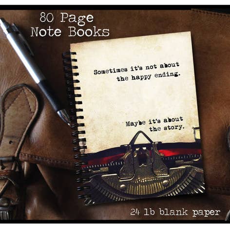 Fly Paper Products - Wholesale Notebook - Not About The Happy Ending, It's About The Story Handmade Notebook