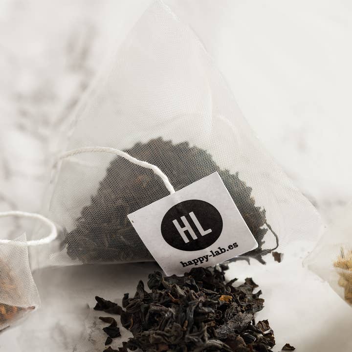 Happy-Lab - Wholesale Tea Bags - Happy-Lab GOOD MORNING ORGANIC black tea Jar with 14 pyramid2