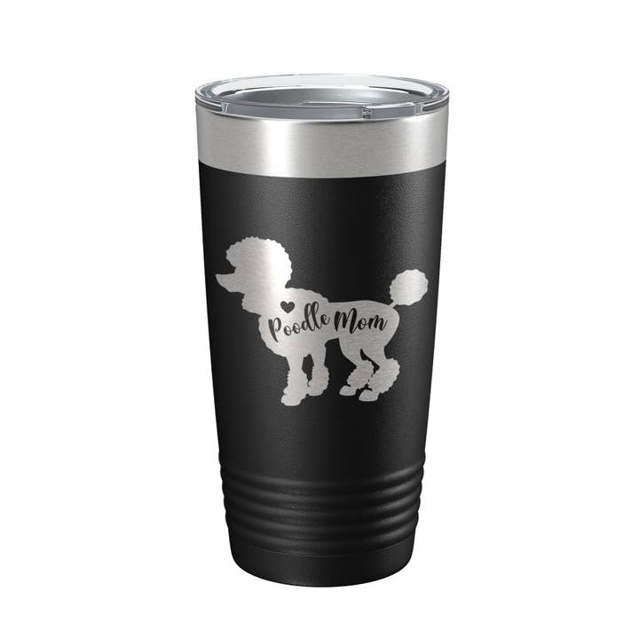 Poodle Mom Tumbler Dog Travel Mug Gift Insulated Laser Engraved Coffee Cup 20 oz for wholesale by CarveBright