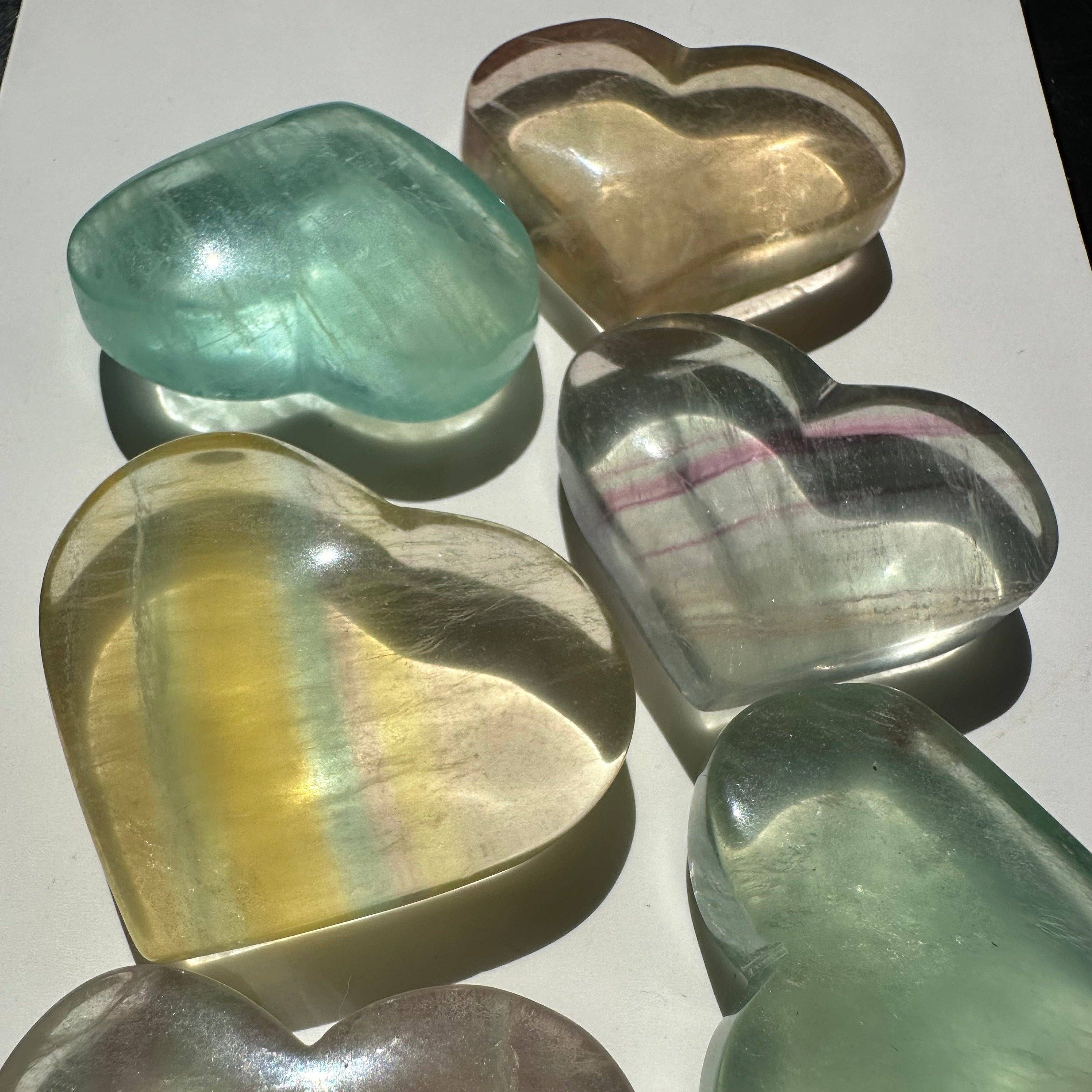 Moon Rituals - Wholesale Spiritual Stone/Crystal - Natural Fluorite Heart  | Crystal for Focus Emotional Healing Feng Shui Chakra Balancing, Christmas Crystal Gift2
