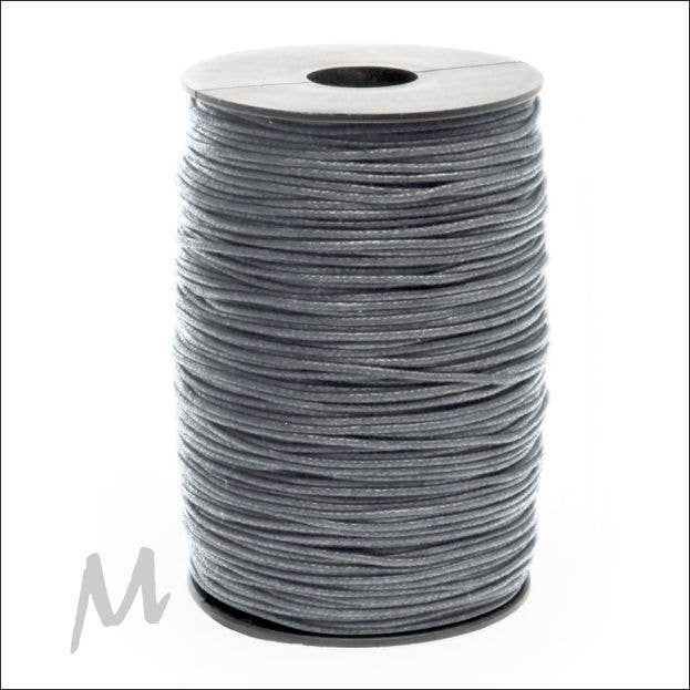 Cotton Wax cord - Dark Grey - 1,5mm x 200m for wholesale by Mini Art Products