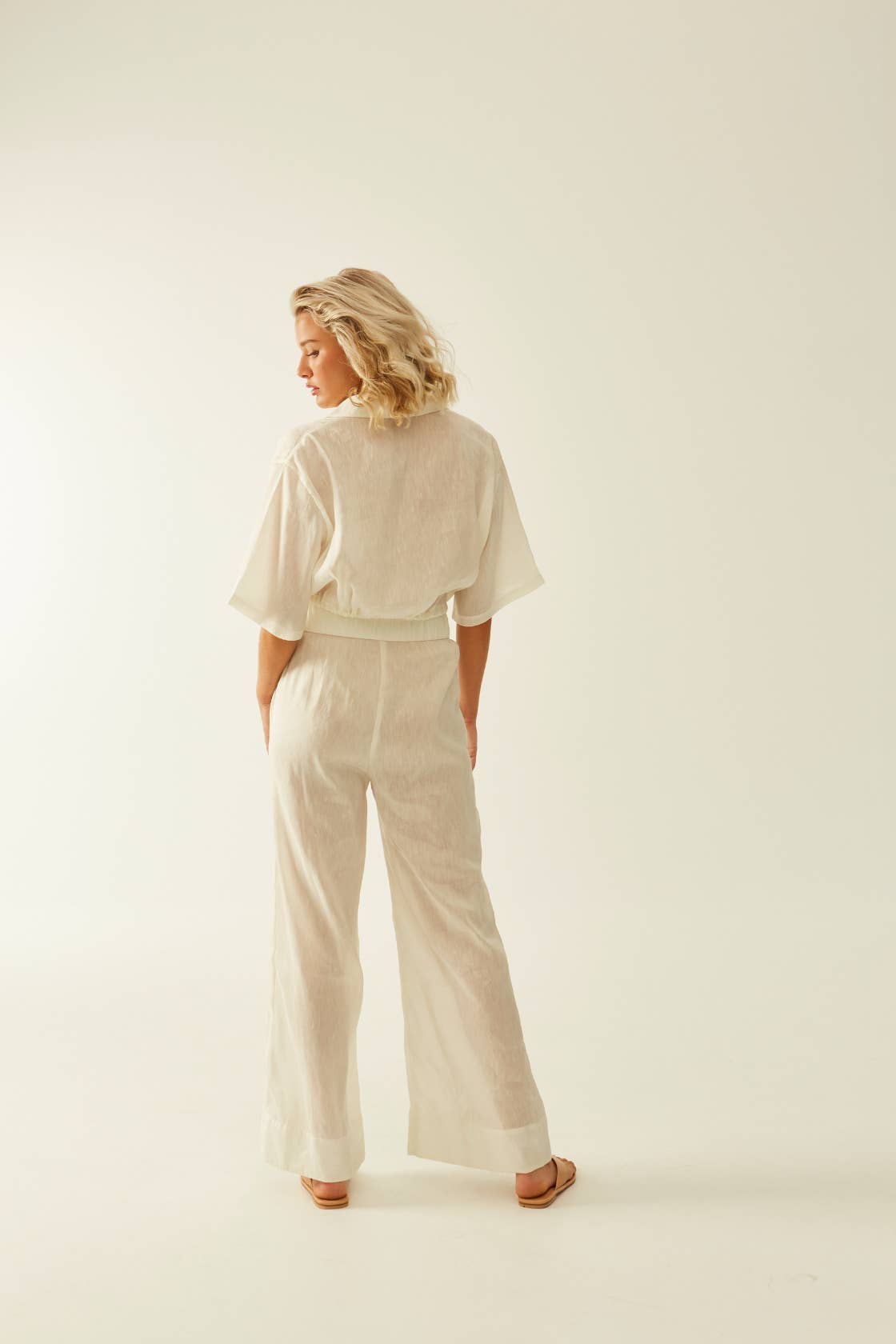 Camicia corta monocromatica in misto seta all'ingrosso per il tuo