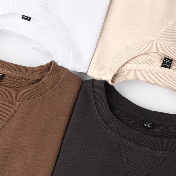 Rosa Clothing - Wholesale Sweatshirt - Women's - Athleisure loose fit plain cotton crewneck Sweatshirt18