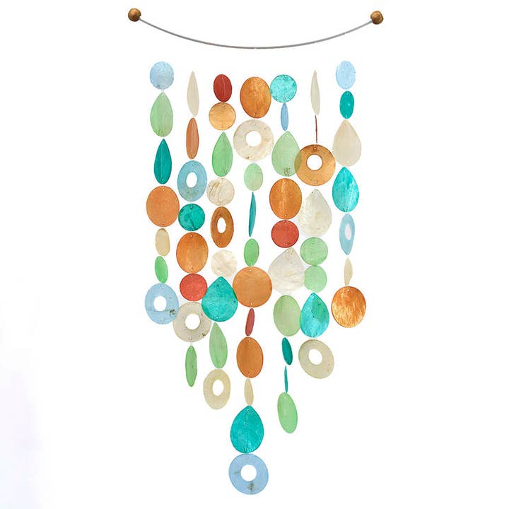 Balizen by zen zen garden home - Wholesale Wind chime - Capiz Chime Inverted Arch | Tropical Flowers1