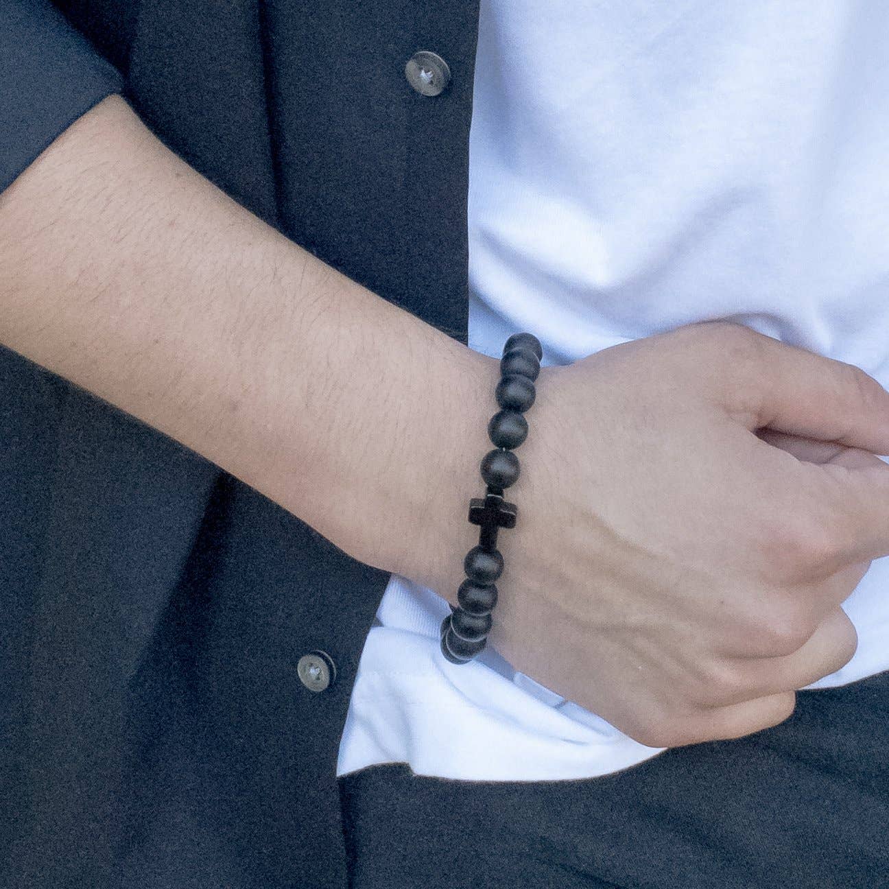 BellaChel Jeweler - Wholesale Beaded Bracelet - Shungite Bracelet with Cross3