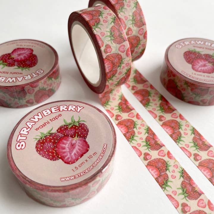 Strawberry Washi Tape for wholesale by stace of spades