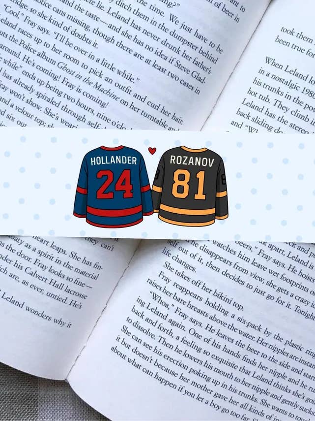 Marque-page de maillot de hockey de rivalité chauffée pour la vente par Little Town Studio