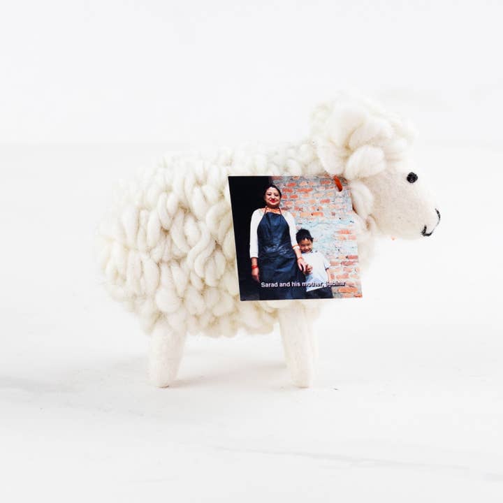 The Winding Road - Wholesale Decorative Tabletop Object - Toys - Sheep - Wooly White - Small or Large2