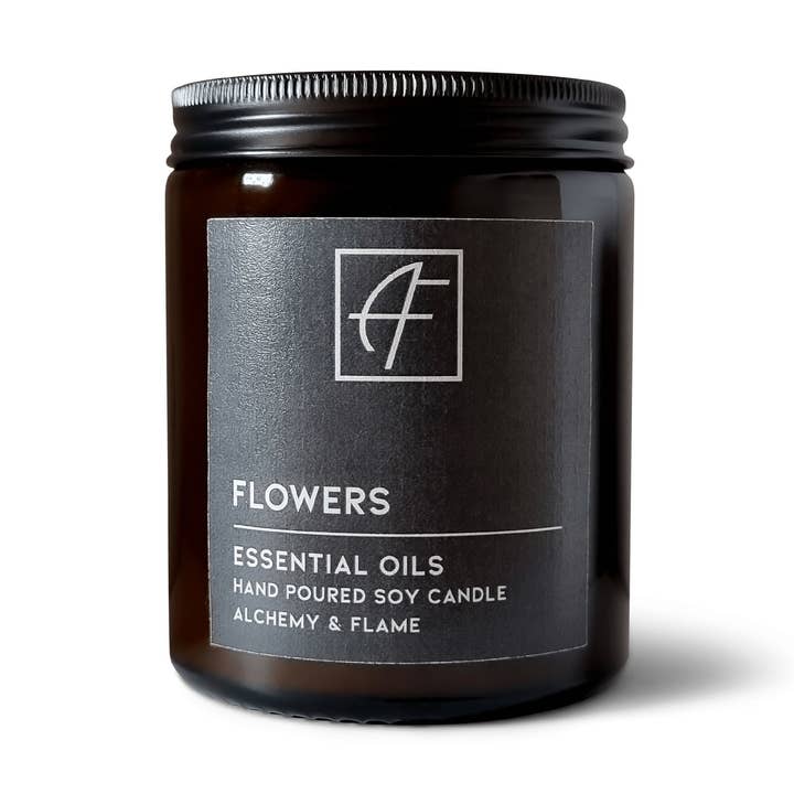 Vela de Óleo Essencial Flores 170g | Vela de Wick Madeira por atacado de Alchemy and Flame