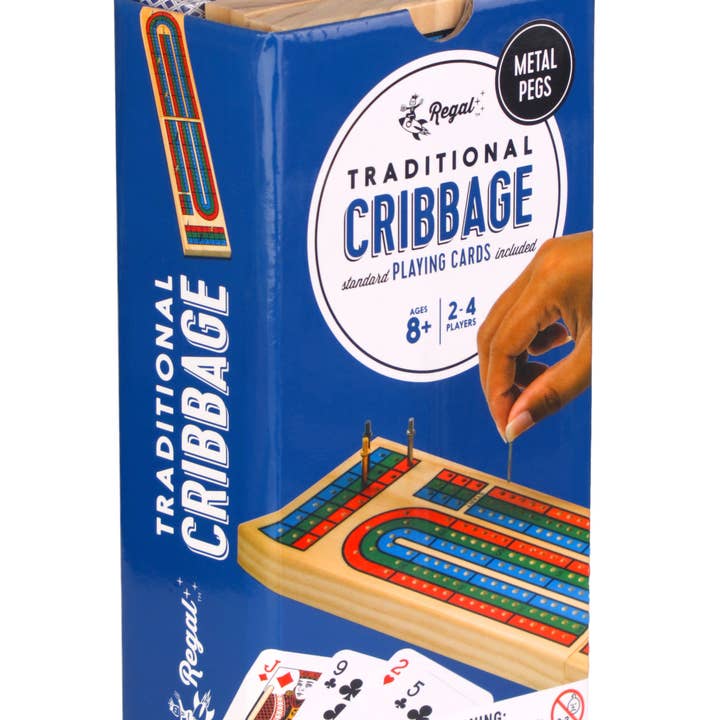 Regal Games - Wholesale Board Game - Cribbage Classic 3-Track Foldable Board Game