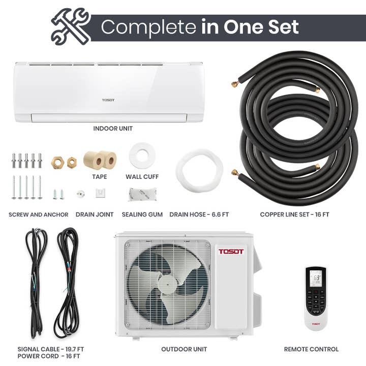 TOSOT - Wholesale HVAC Supplies - 9,000 BTU Mini-Split Heat Pump Air Conditioner-120V8