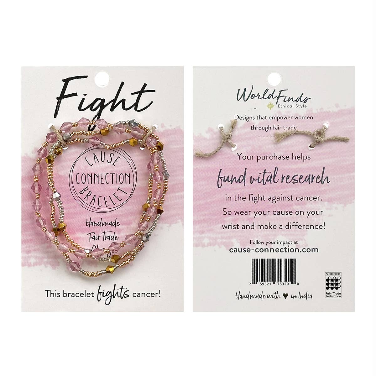 WorldFinds - Vente Bracelet de perles - Combat • Bracelet de cause1
