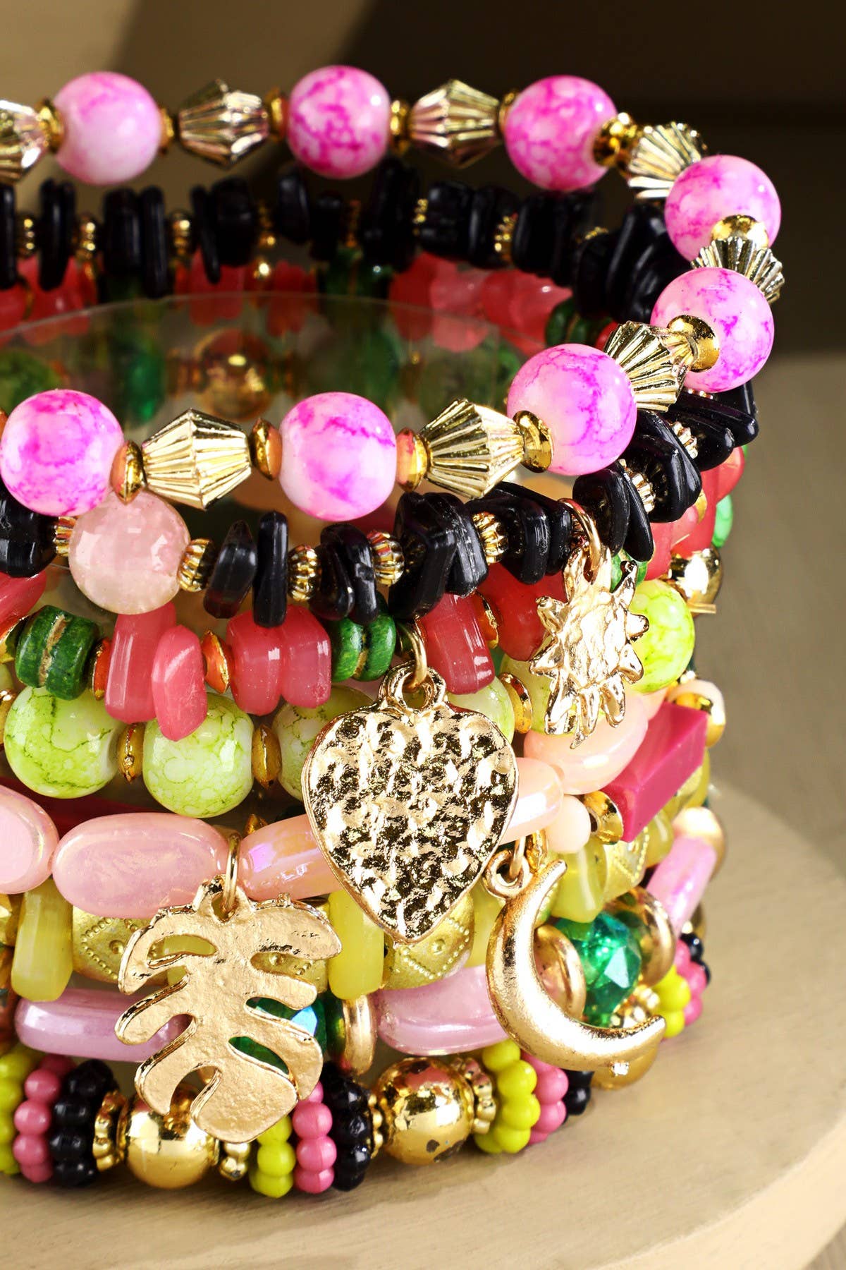 9-Layered BOHO Stretch India Bracelet  for wholesale on Faire1