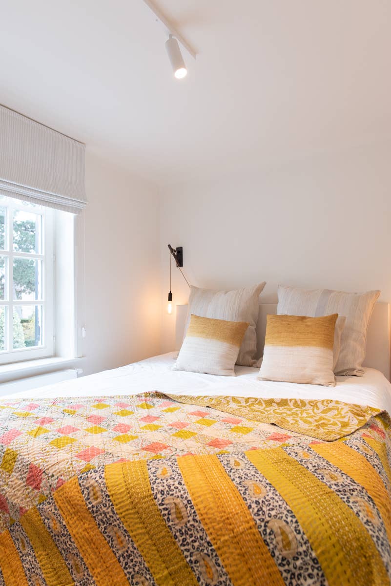 Crafts by Solid - Wholesale Quilt - Vintage Sari Kantha Bedcover  (Yellow and Orange)0