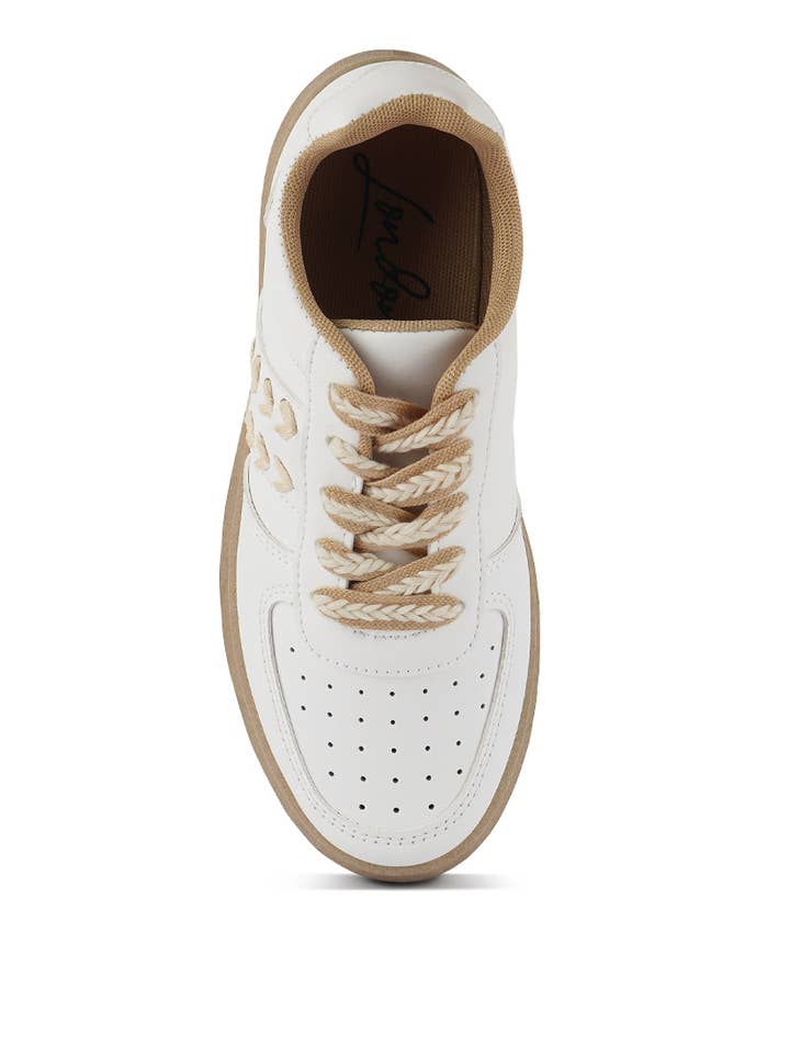 Rag Company – wholesale Lifestyle trainers – Women′s – Monigue Faux Leather Cross Stitch Detail Sneakers11