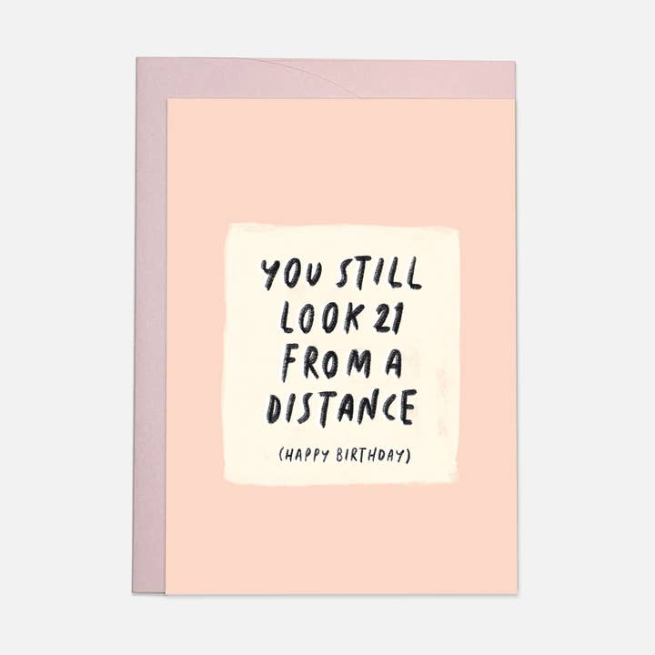 21 distance greeting card for wholesale by Kaart Blanche