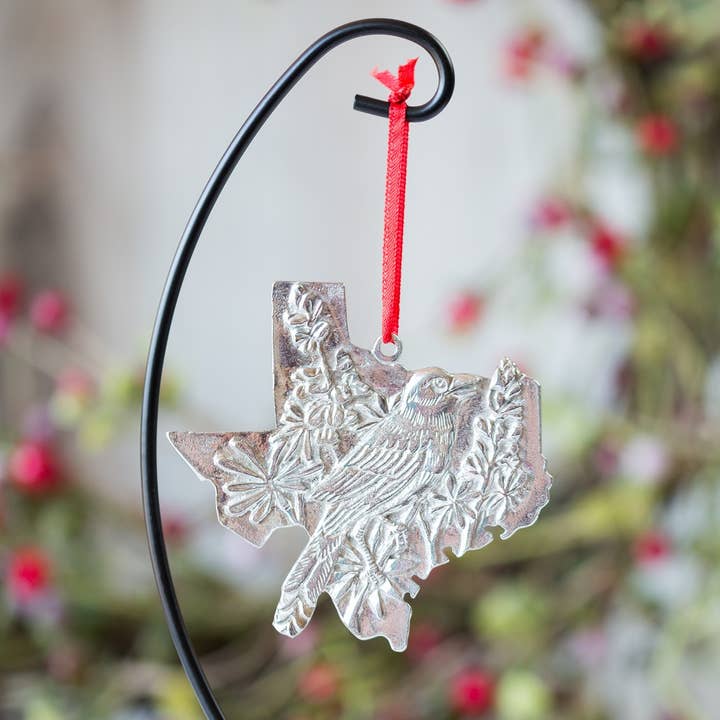Handgemachte Staatssymbole Gliederung Weihnachtsverzierung - Texas TX für den Großhandel von House of Morgan Pewter