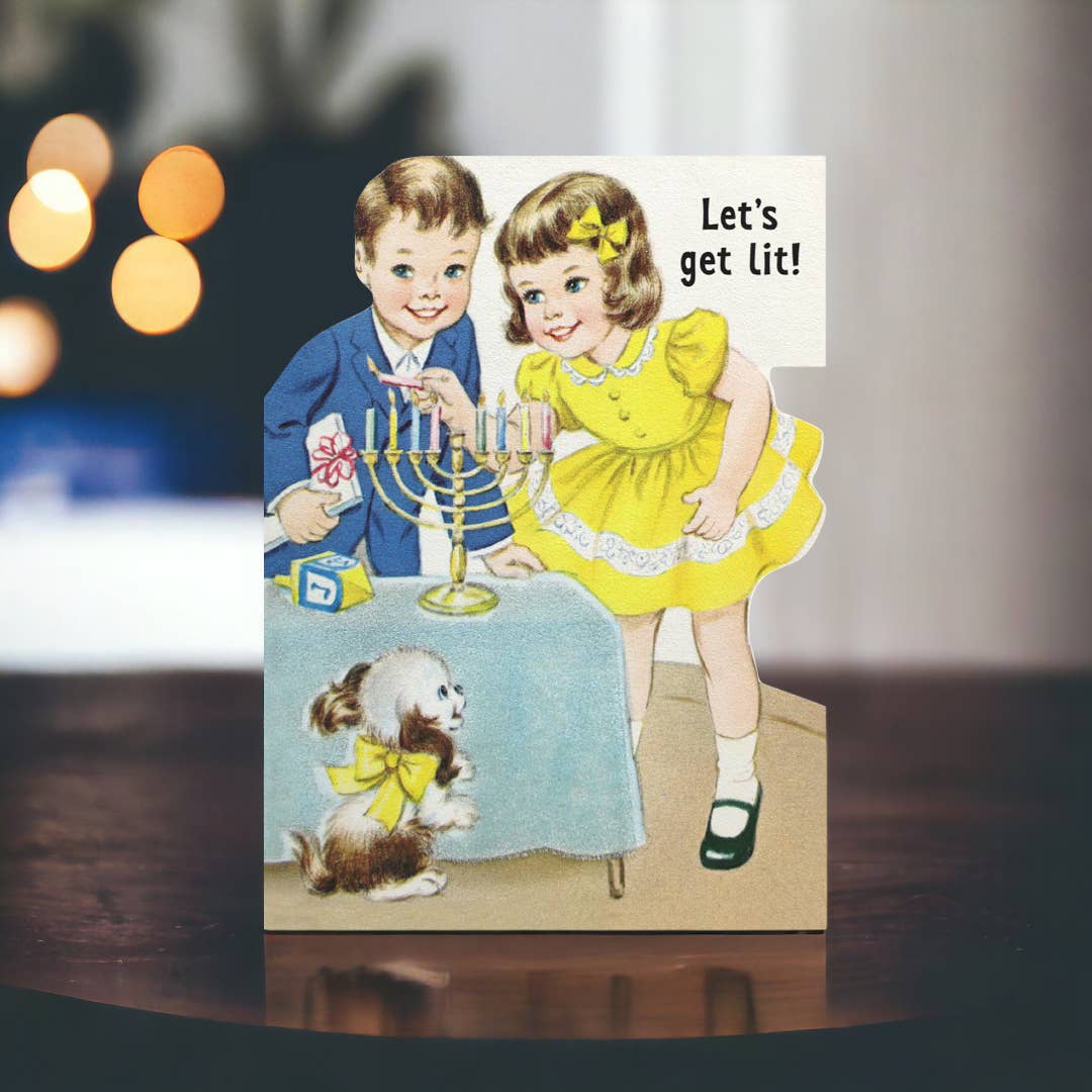 Bad Betty Greeting Co. - Wholesale Hanukkah Card - Let's Get Lit - Funny Hanukkah Greeting Card 3