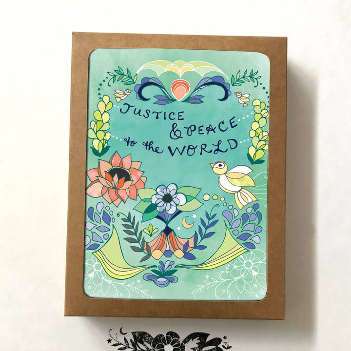 BOX med 8 Justice and Peace Card - feriekort, nytår for engroshandel hos Cynla