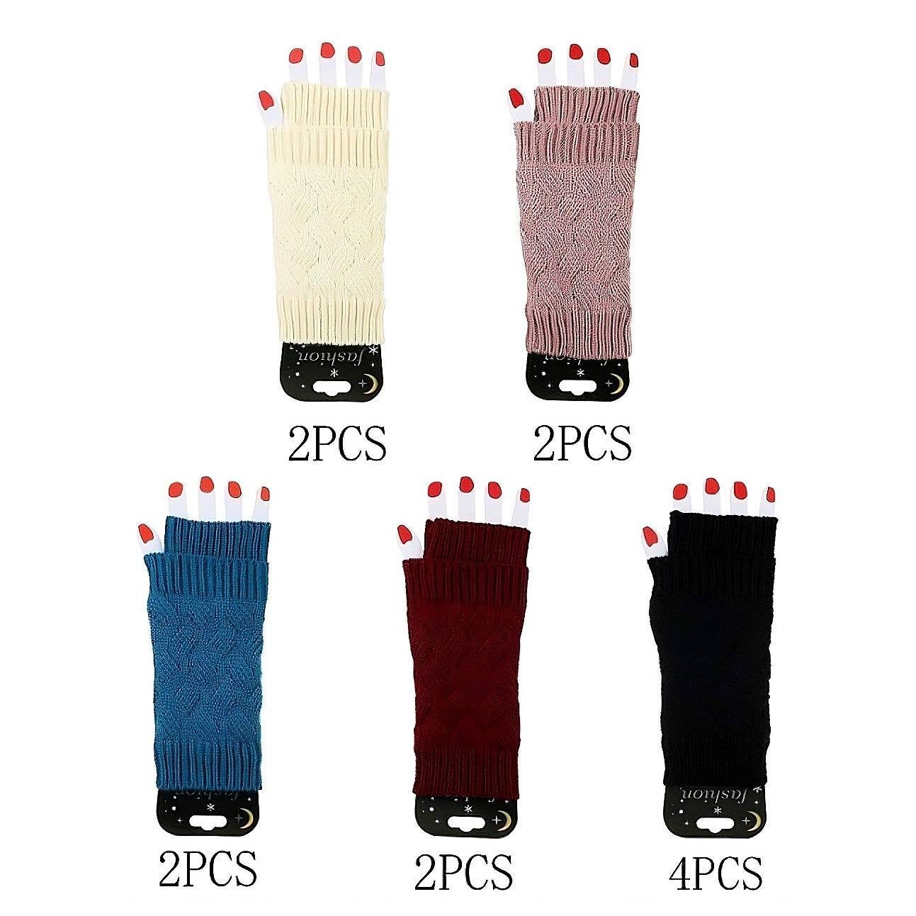 Diacly - Wholesale Gloves - Women's - 12pk Women Arm Hand Knitted Mittens Gloves1