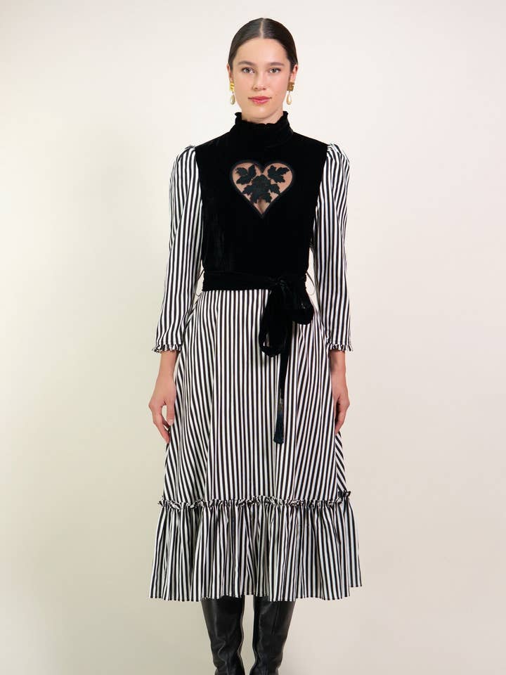 Robe Cœur Stripe Sirsna pour la vente par Kristinit