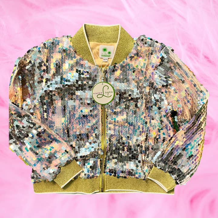 KIDS JUST WANNA HAVE FUN SEQUIN JACKET for wholesale by Ames Layne