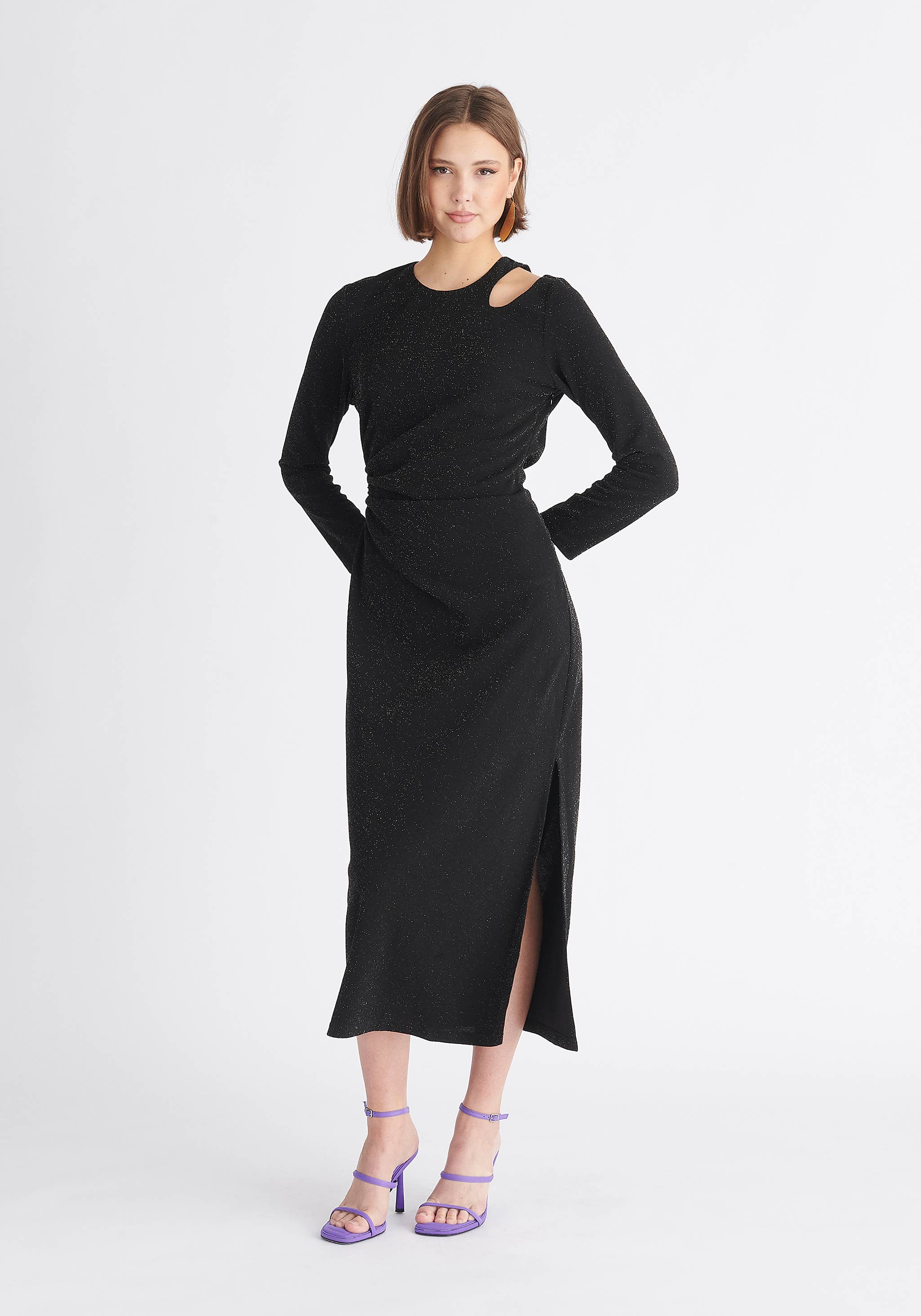 Paisie - Wholesale Dress - Women's - Sparkly Cut Out Dress3