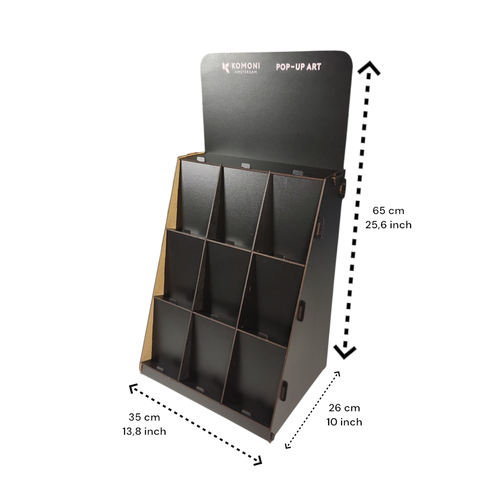 KOMONI Amsterdam - Vendita all'ingrosso Espositore per rivenditori - Espositore Pop-up Art - Solo Espositore2