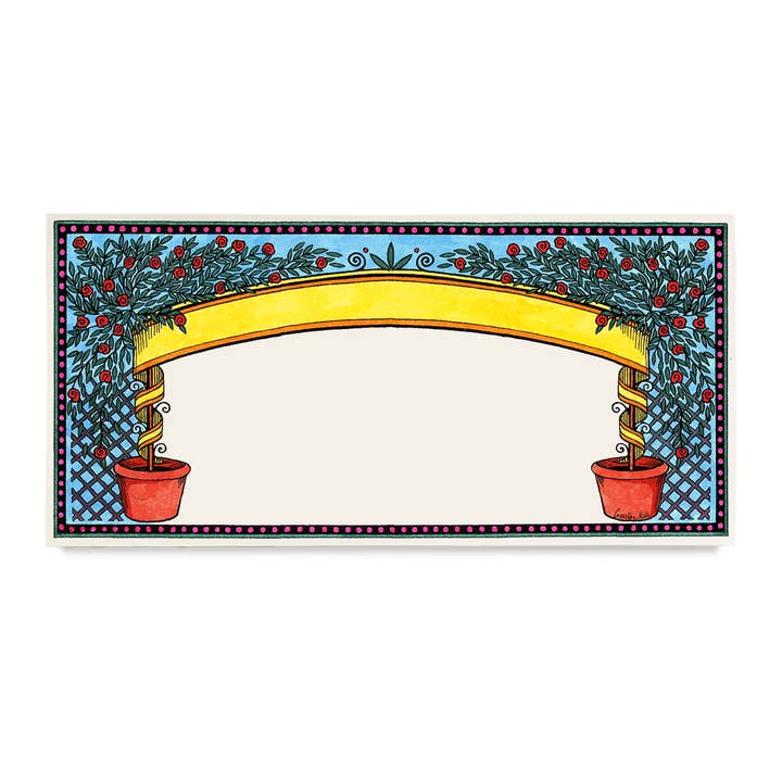 Rose Trellis Notecards Pack for wholesale by Cressida Bell