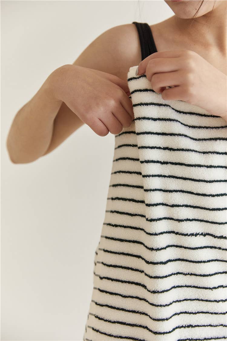 INSPECIAL HOME - Wholesale Bath Towel - Retro Style 100% Cotton Soft Absorbent Striped Bath Towel7