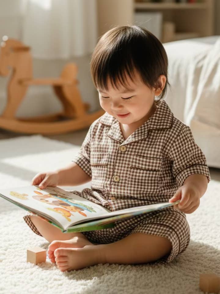 Ensembles de pyjama en coton à manches courtes et shorts pour la vente par Akshu & Ameirah