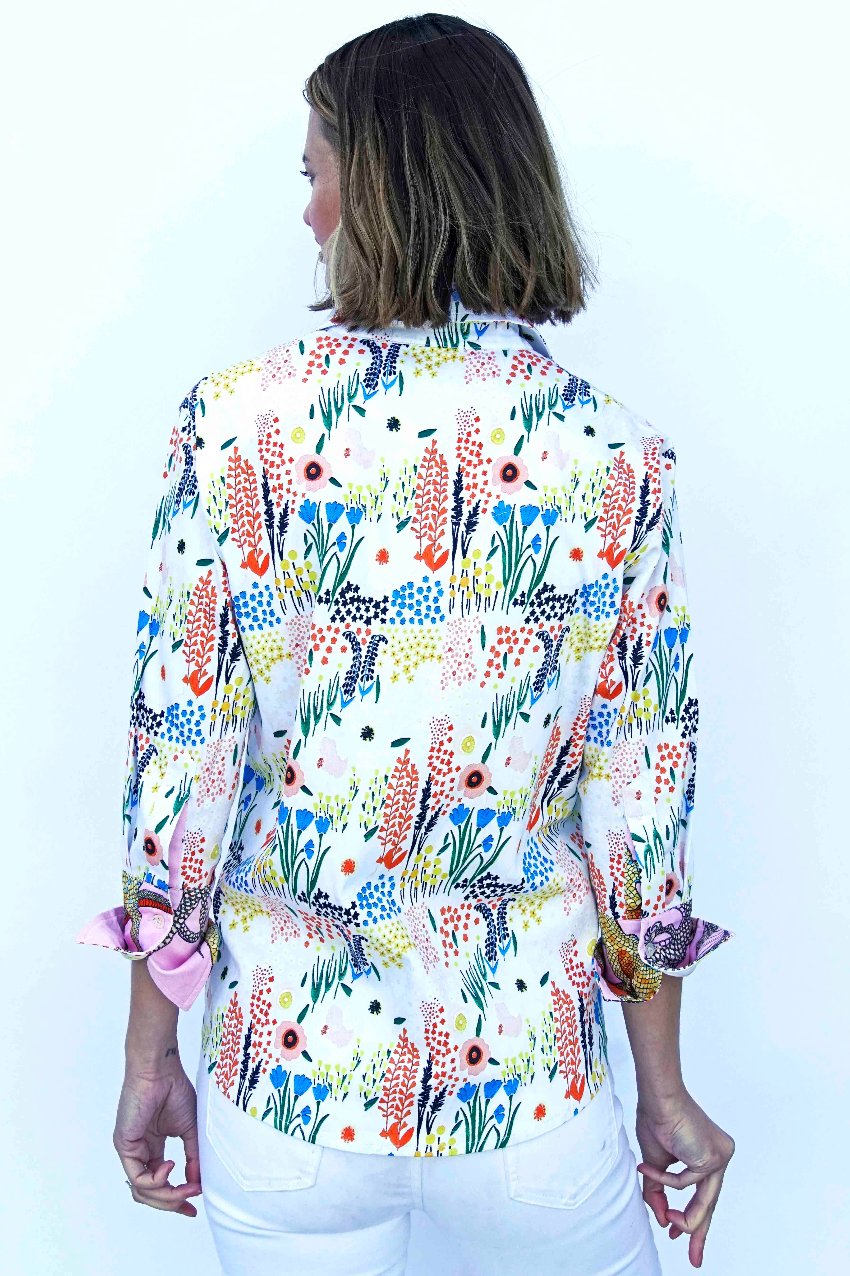 Dizzy-Lizzie – Engroshandel Skjorte - Dame – 3/4-ærmet skjorte, Spring Awakening Print | 4023-R4463