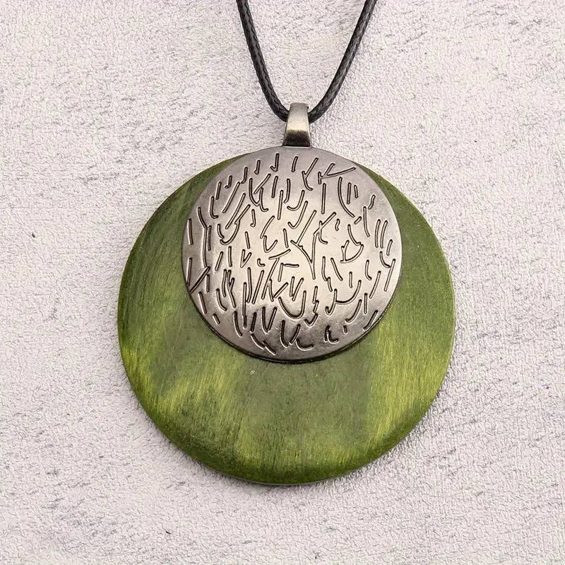 Huis Van Merken - Venta al por mayor Collares con colgantes/abalorios - Collar colgante bohemio retro de aleación estilo étnico para mujer3