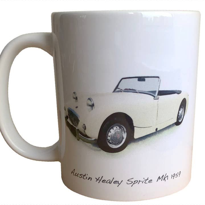 Austin Healey Sprite Mk1 1959 - 11oz Printed Ceramic Mug for wholesale by Witherden's Workshop