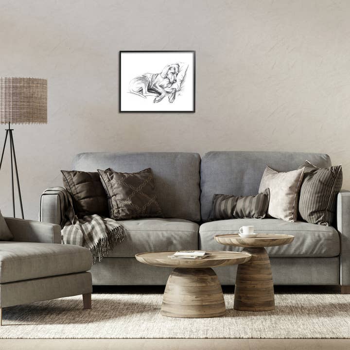 Stupell Industries - Wholesale Wall Decor - Kids & Baby - Napping Dog Drawing Framed Art3