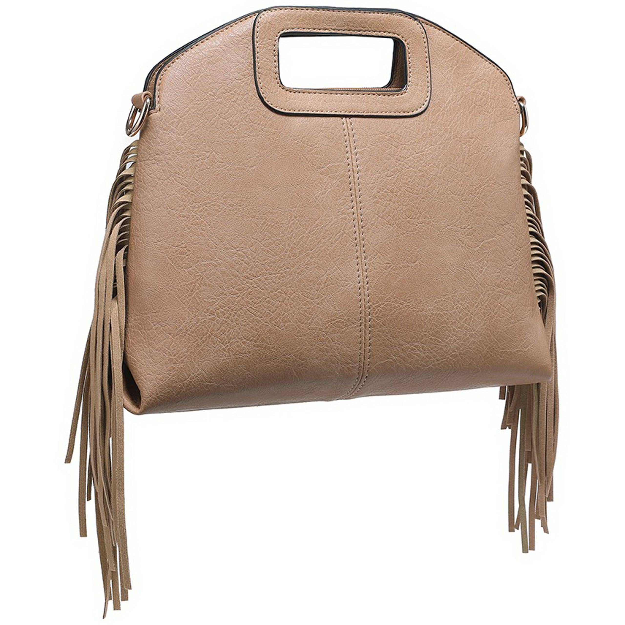 Ellas Trading – wholesale Crossbody bag – Women's – Trendy Crossbody Shoulder Bag Cutout Handle Fringe Tassel8