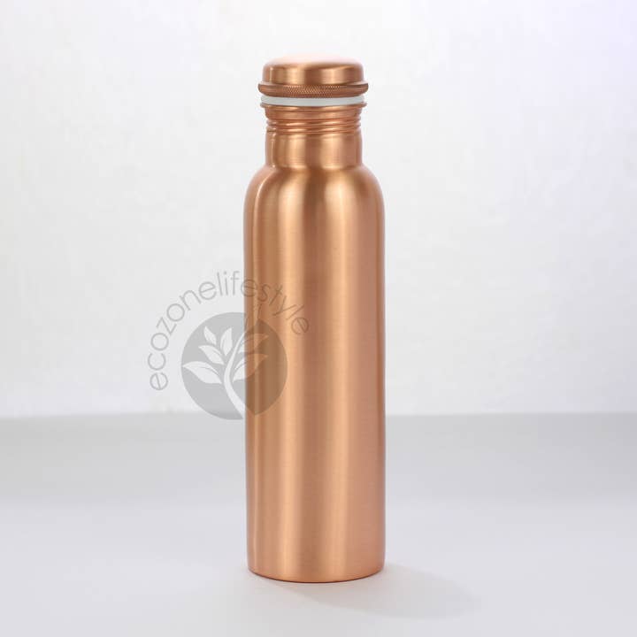 El'Cobre Plain Copper Water Bottle Matt - 1Ltr for wholesale by El'Cobre-Ecozonelifestyle