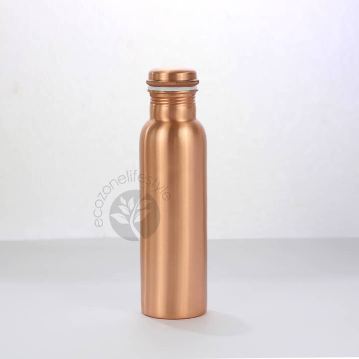 Plain Copper Water Bottle Matt - 1Ltr for wholesale by El'Cobre-Ecozonelifestyle