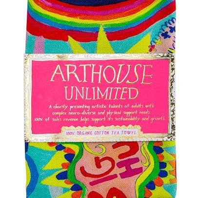 Full of Joy, 100% Organic Cotton Tea Towel for wholesale by ARTHOUSE Unlimited