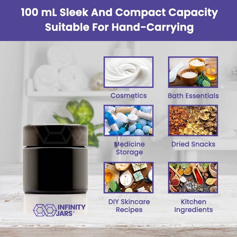 Infinity Jars - Wholesale Jar - 100 ml Classic Screw Top Jar3