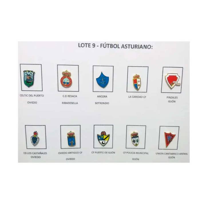 Astur Pins - Wholesale Lapel Pin/Button - Pins - Lot No.9 Asturian Football Crests0